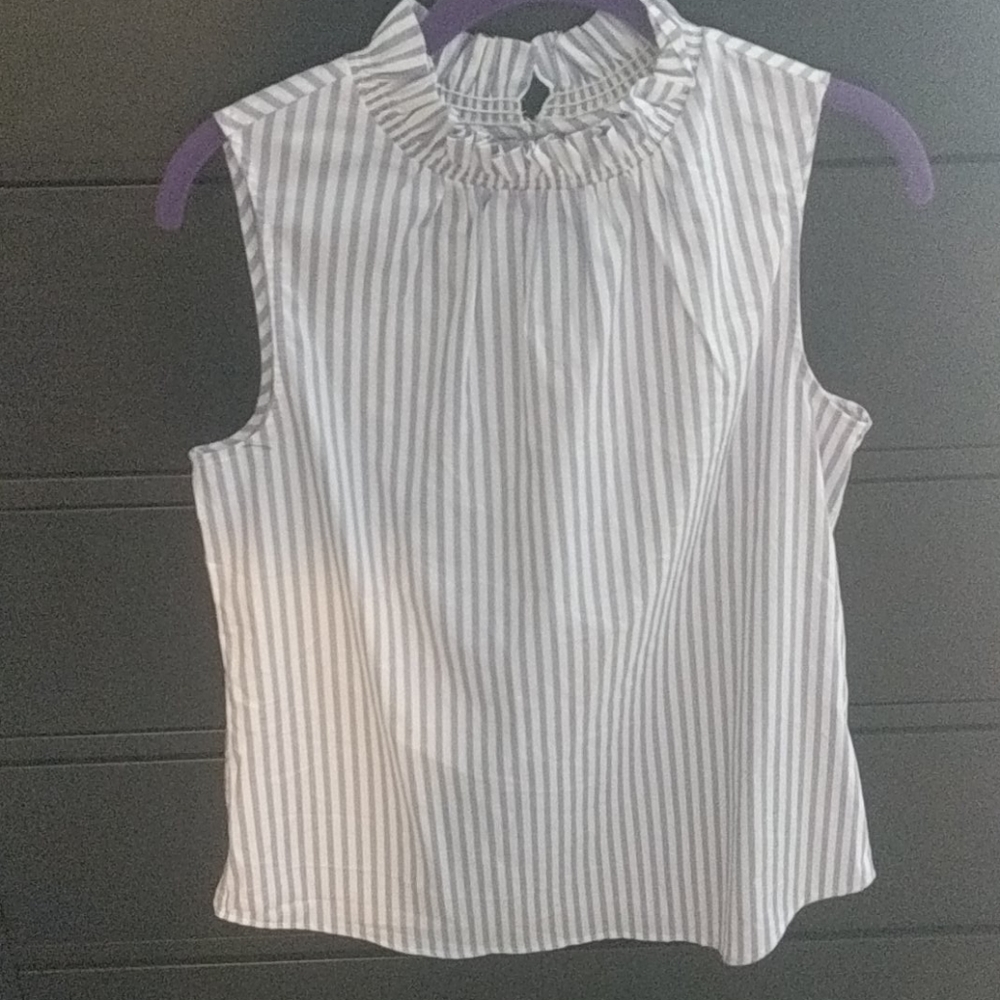 Banana Republic Striped Sleeveless Shirt